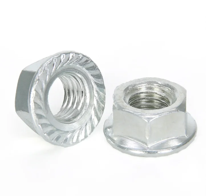 

2000PCS Non-slip screw caps galvanized hexagonal padded toothed nut carbon steel standard