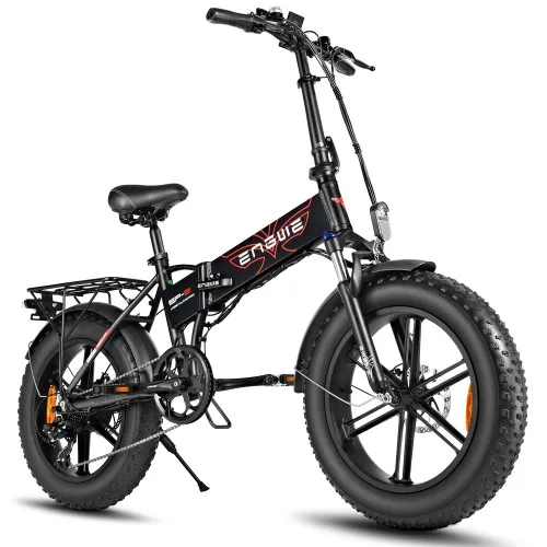 ENGWE 500W 20-inch Fat Tire Electric Bicycle Mountain Beach Snow Bikes for Adults, Aluminum Electric Scooter 7 Speed Gear E-Bike