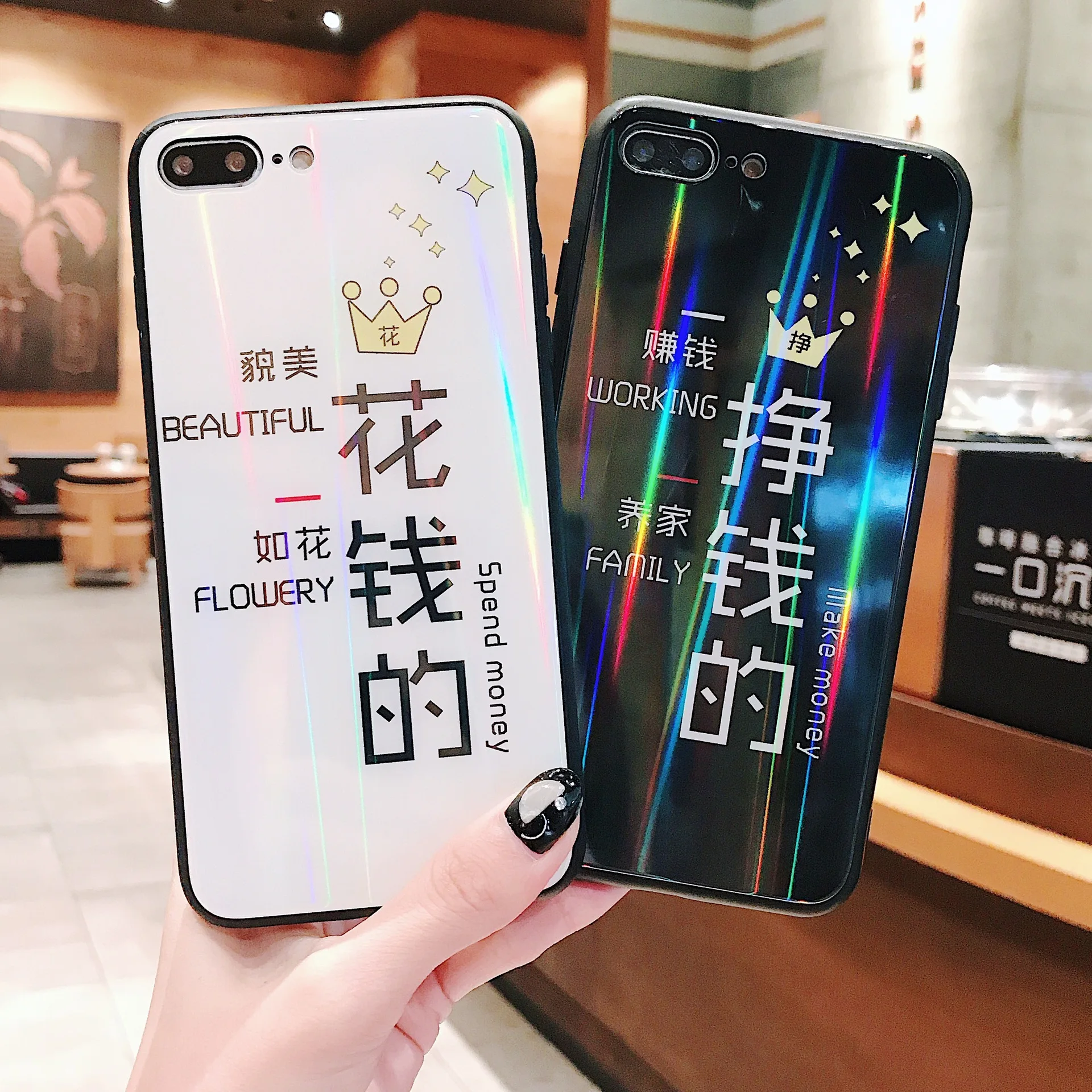 Чехол из закаленного стекла для iPhone XS Max XR X, разноцветный чехол для телефона, защитный чехол для iPhone 6, 6s, 7, 8 Plus, 11 Pro Max