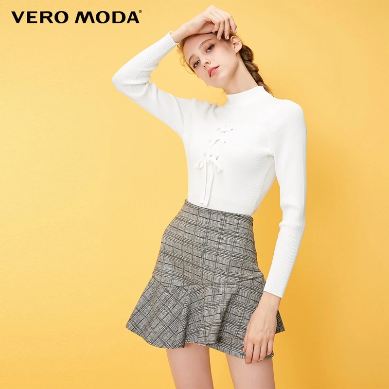 Vero Moda Новое поступление, мини-юбка в ломаную клетку с оборками | 31841G503