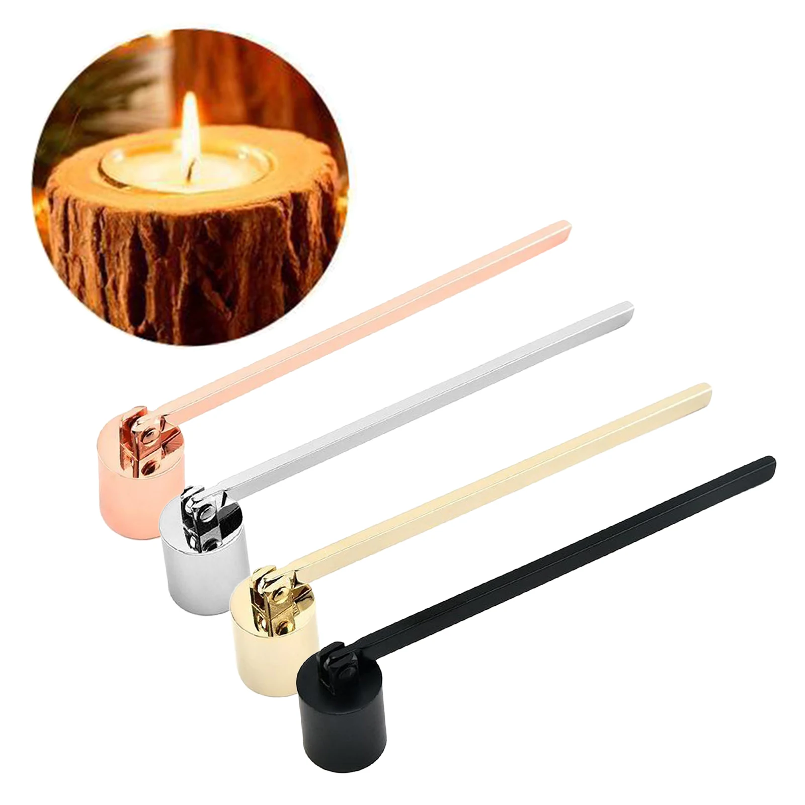 Candle Snuffer Polished Stainless Steel Candle Extinguisher Snuffer 19.3cm candle wick trimmer candle accessories