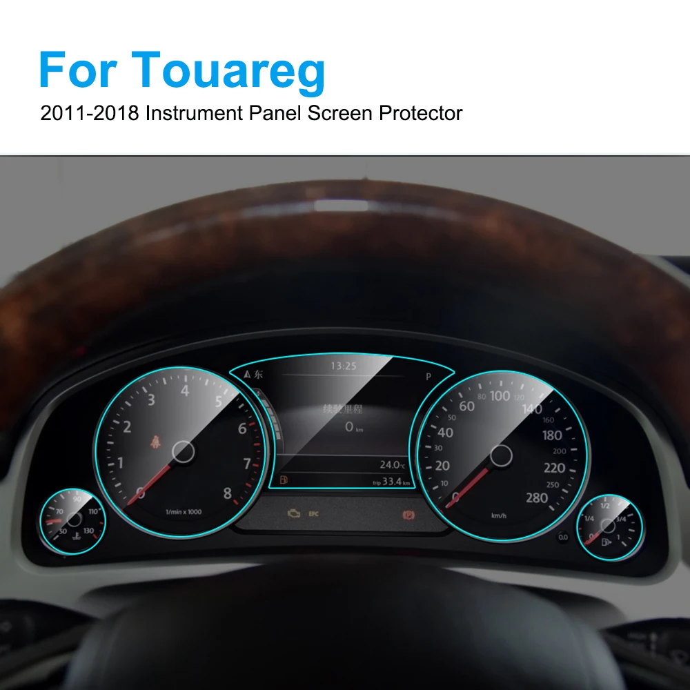 

Car Instrument Panel Screen Protector for Volkswagen VW Touareg Interior Dashboard Membrane Protective TPU Film Car Accessories