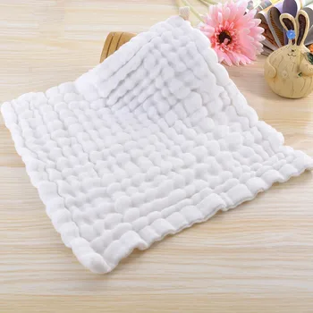 

30x30 100% Gauze Cotton Baby Handkerchief Square Towel Muslin Comfortable Infant Face Towel Wipe Cloth Appease Towel Hot