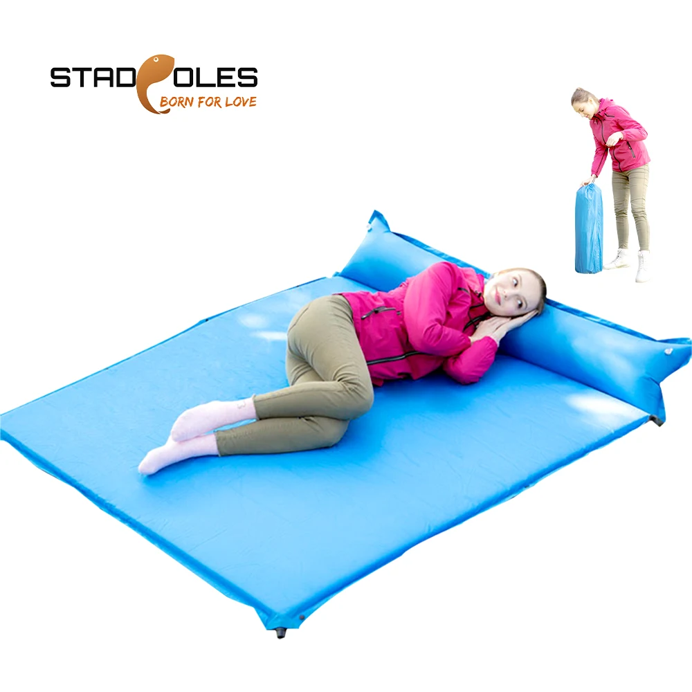 

Double Automatic Inflatable Camping Sleeping Pad Portable Outdoor Ultralight Inflatable Air Mattress Sleeping Mat Camping Bed