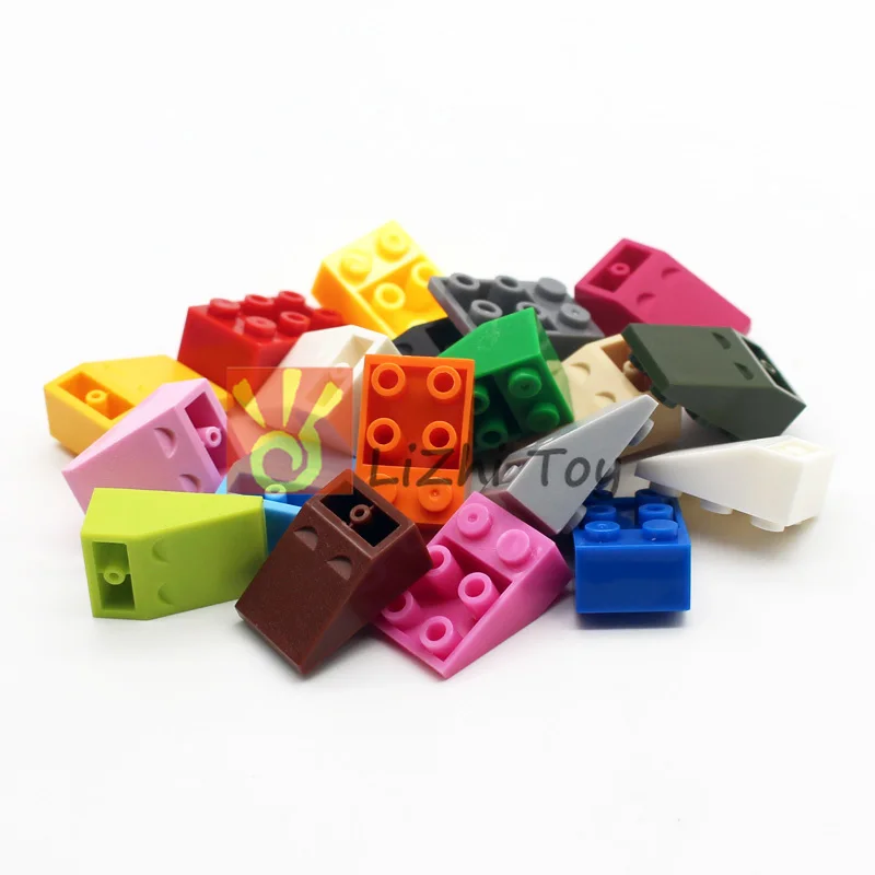 MOC склон Кирпич 2*3 инвертированный 3747 DIY просвечивающие блочные кирпичи