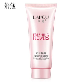 

Laikou Refreshing Natural Facial Cleanser Hydrating Whitening Shrink Pores Acne Treatment Oil Control Gentle Skin Cleanser
