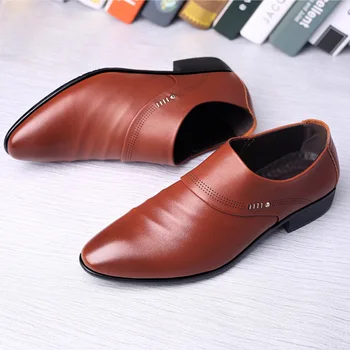 

2019 New Casual Mens Leather Shoes Fashion Business Men Loafers Dress Shoes Men Zapatos De Hombre Mocassin Homme