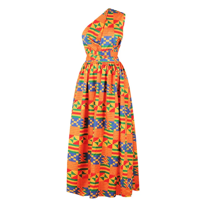 Ankara Africa Maxi Dress Women Dashiki Print Split Dress African Clothes Women Party African Dresses for Women Robe Africaine african wear for ladies