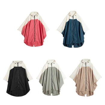 

Waterproof Breathable Poncho Jacket Hooded Raincoat Outdoors Travel Raincape