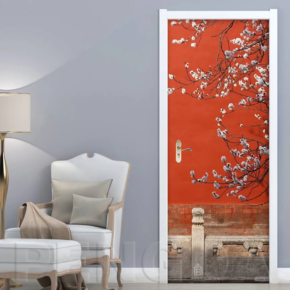 

Home Decoration 3D Sticker Chinese Style Building Picture Self Adhesive Decal Print Waterproof Art For Living Room Door Poster
