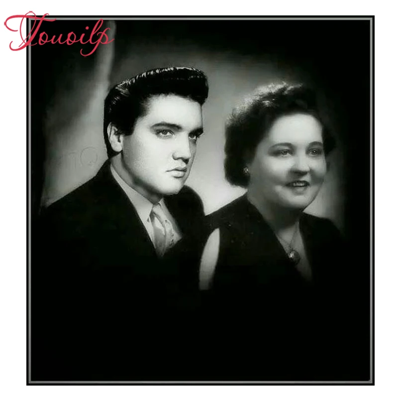 TOUOILP 5D Diamond Mosaic Diy Embroidery Elvis and mother square&ampround paste full cross stitch kit painting | Дом и сад