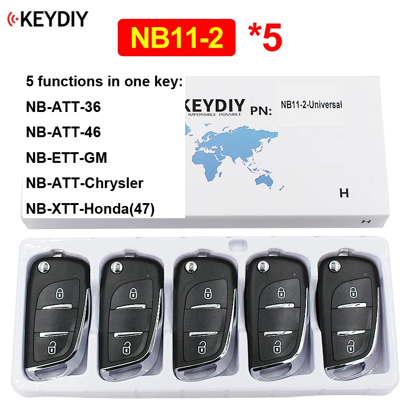 5 шт./лот NB11 NB08 NB10 NB22 NB25 NB26 NB28 NB29 KD дистанционный ключ для KD900 KD900+ URG200 KD-X2(все функции, указанные в чипы в один ключ - Цвет: NB11-2