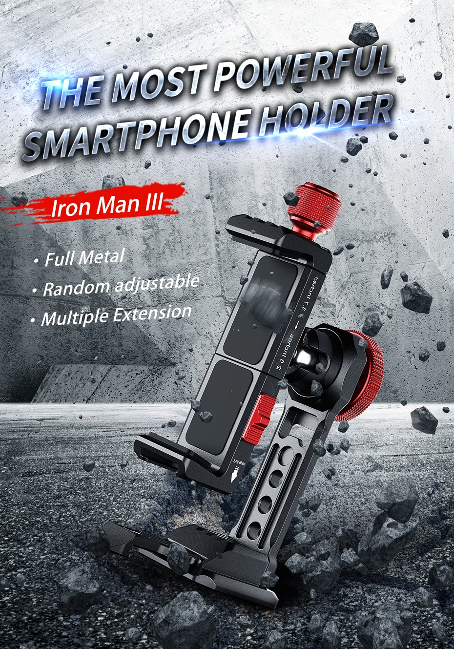 Ulanzi ST-14 Vertical Shooting Smartphone Phone Mount Holder Tripod Mount Cold Shoe Vlog Tripod Mount for iPhone 11 Pro Max wooden phone stand