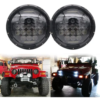 

75w 7inch White DRL Halo Led Headlights for 97-17 Jeep Wrangler TJ JK & Unlimited Hummer H1 H2 Led Car Headlamp 5D Headlights