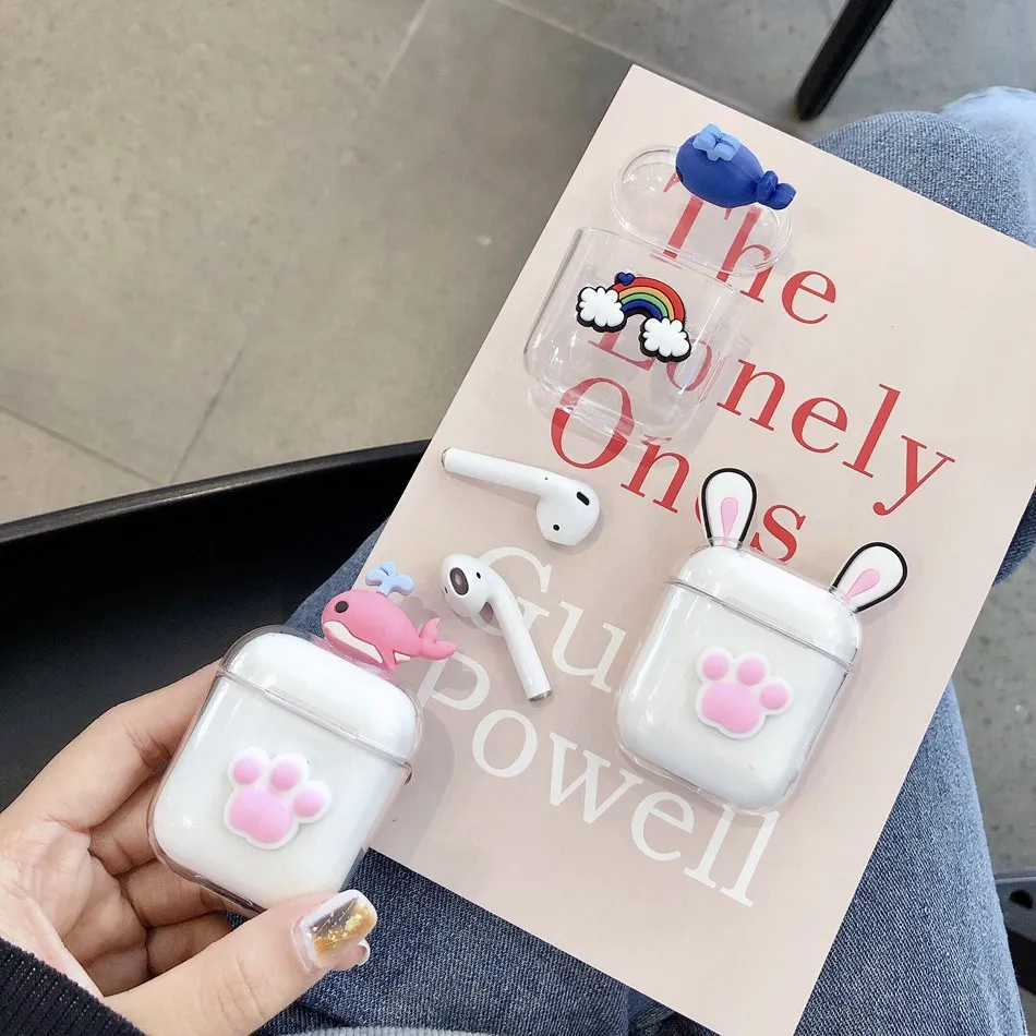 Чехол для AirPods Pro 3D милый чехол наушников с кошачьими когтями и китами s 3 каваи