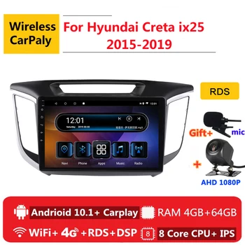 

2 din 8 core android 10 car radio auto stereo for hyundai creta ix25 2015 2016 18 2019 navigation GPS DVD Multimedia Player