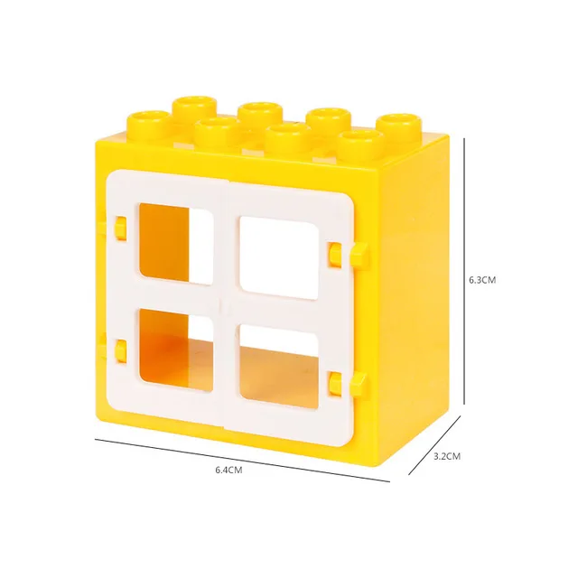 DIY Accessories Bricks Treehouse Base Plate Window House Sofa Furniture Large Particle Big Size Building Blocks Birthday Kid Toy LXF-Window-2