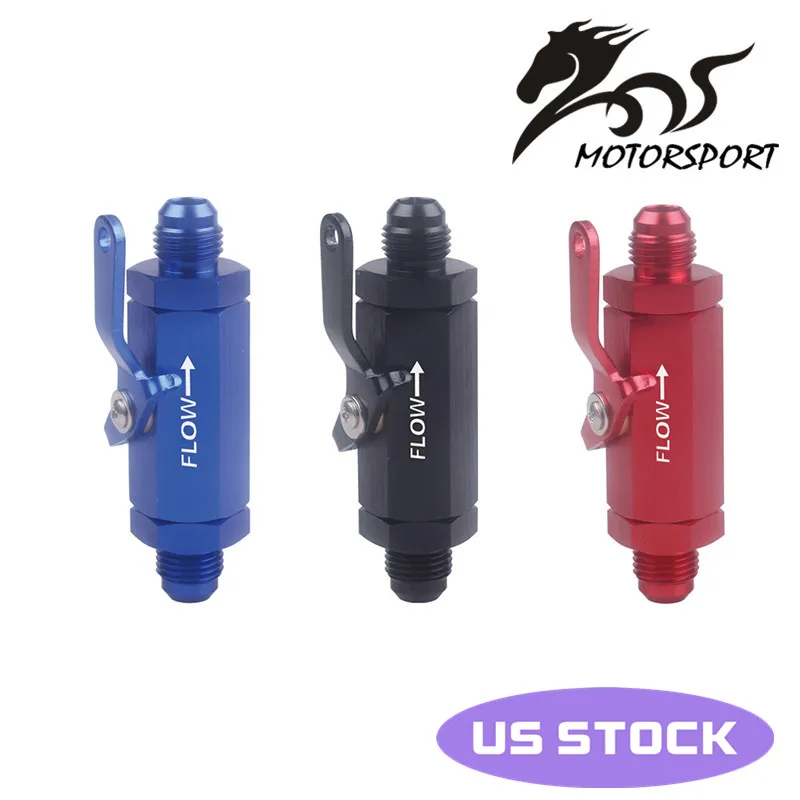 

AN6 6AN -6 AN SHUT OFF VALVE FITTING ALUMINUM BLACK