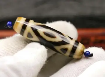 

Treasure Magic LKbrother Magic Tibetan Old Oily Agate 3 Phoenix eye Totem dZi Bead Amulet 5A