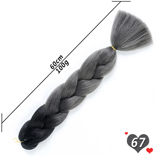 Allaosify синтетические волосы для наращивания Омбре плетение волос одна штука 100 г/упак. 24 дюйма афро объемные волосы огромные косы с крючком Омбре - Цвет: P2/350