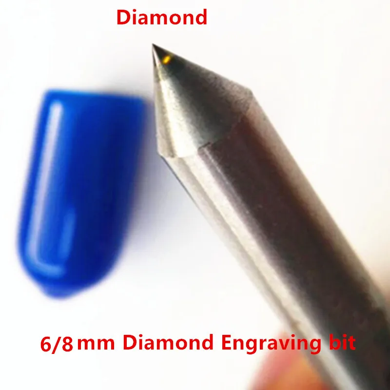 

6mm engraving pen tool Diamond tip point 8mm engraving bit engraver cnc milling cutter steel metal stone Carving tools