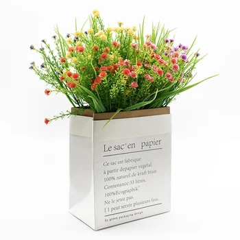 

5 forks Vases for home decor wedding bridal accessories clearance Gypsophila plastic flower artificial plants Bouquet of leaves