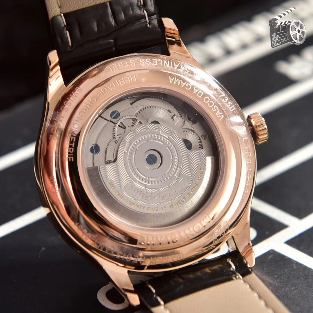 Роскошные брендовые новые мужские серебряные золотые автоматические механические сапфировые часы с сапфиром MoonPhase Daydate черные кожаные часы с бриллиантами