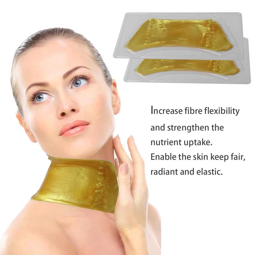

Natural Unisex Moisture Gold Neck Masks Personal Use Skin Care Whitening Moisturizing Crystal Moisture Neck Care Mask
