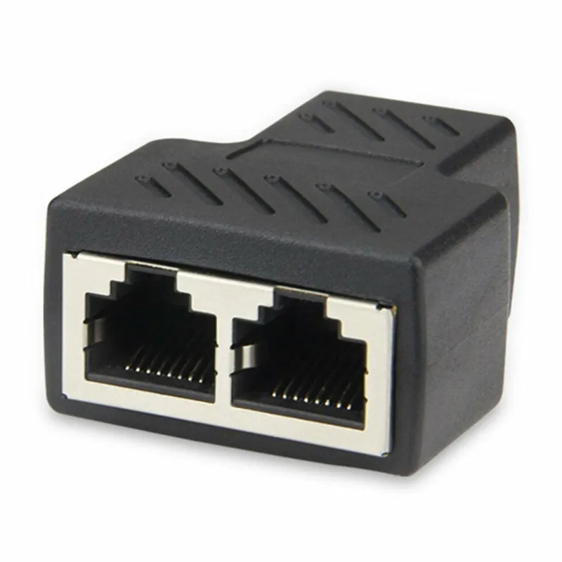 

2 Way RJ45 Coupler Female Connector RJ45 Network Splitter Adapter Extender, LAN Connector,Suitable for Cat5 Cat6 Ethernet