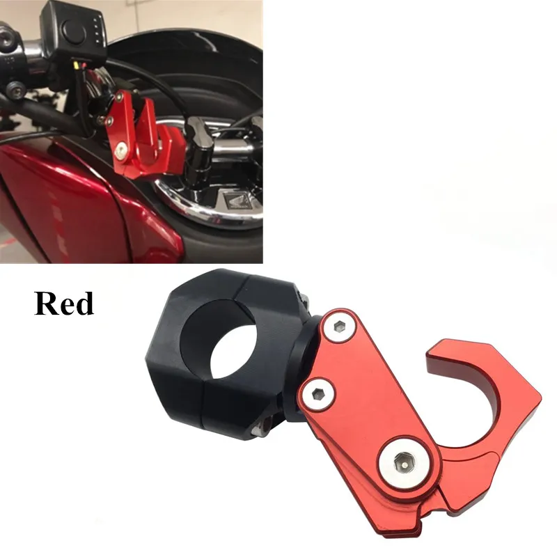 red Универсальный мотоциклетный cnc алюминиевый PCX крюк 22 мм перекладина база крюк шлем багажная сумка вешалки Крючки для honda pcx150 125 - Цвет: red