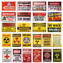 DL-украшения к Хэллоуину Винтаж опасности мин Жестяная Табличка на гараж 12x8 дюймов