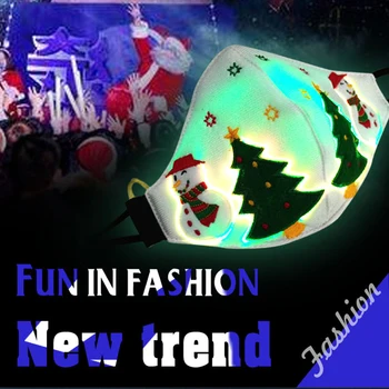 

Christmas Glowing Mask Christmas Glowing Mask Led Glowing Christmas Mask Smart Remote Control