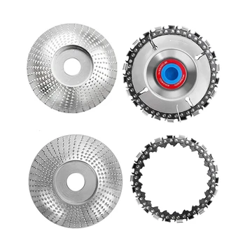

Wood Carving Disc or Grinder Shaping Disc Set,Double Saw Teeth Shaper Woodworking Angle Grinder Attachment