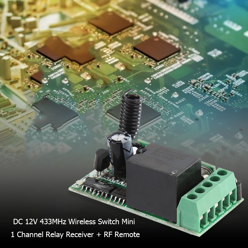 DC 12V 433MHz беспроводной пульт дистанционного управления переключатель мини 1 канал