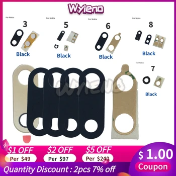 

Wyieno Back Big Camera Glass Lens For Nokia 3 5 6 7 8 3.1 6.1 Plus Rear Camera Lens Mirror With Sticker Adhesive Tape 50pcs/lot