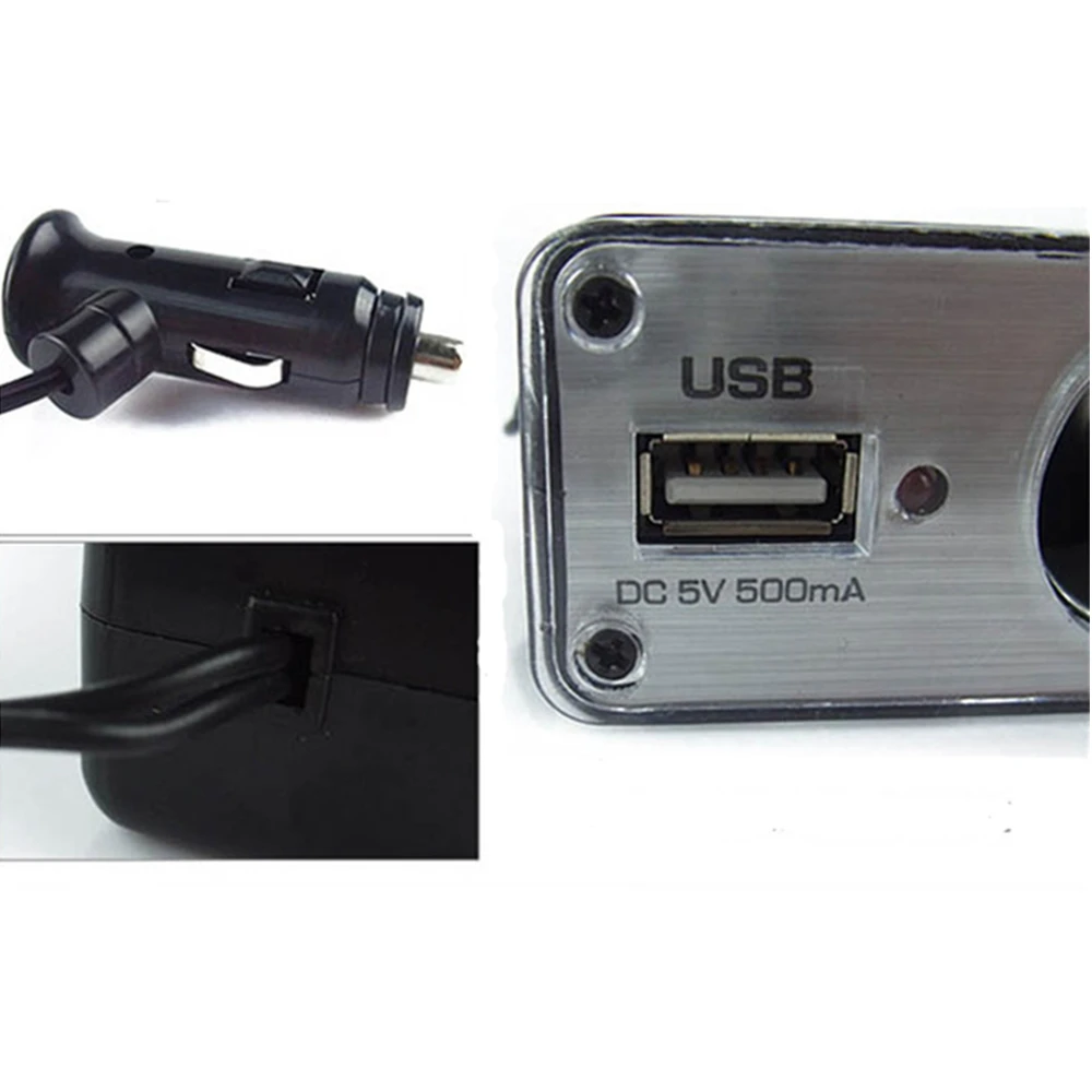 Автомобильный прикуриватель 12 В 24 сплиттер тройник USB адаптер LED для iPad телефона