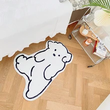 

Cartoon Character Geometry Teddy Dog/Elephant Shape Floor Mat Carpet Bathroom Absorbent Doormat Living Room Bedroom Non-slip Mat