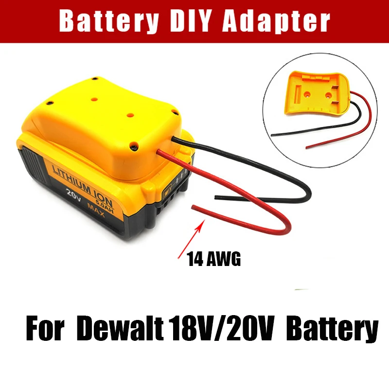 For Dewalt 18V/20V Max Battery Adapters To Dock Power Connector 14AWG