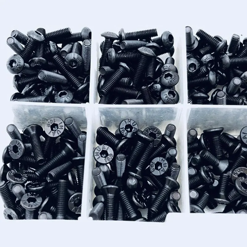 340/180pcs 10 Types M3 M4 Flat Round Screw Stainless Steel Screws Kit Box Repair Tools For 1/10 HSP RC Car