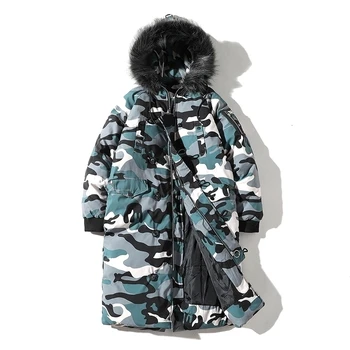 

Fashions Windbreaker Hip Hop Parka Hooded Camouflage Jackets Coats Feather Clothing Men Streetwear Winter Bomber Jacket 2019 Men
