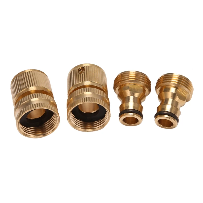LOT Garden Water Hose Tap Quick Connector Kit Pressure Washer Brass Connect 