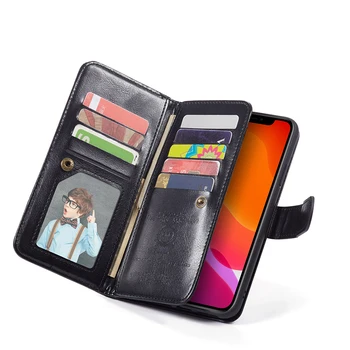 

Case For iPhone 11 Pro Max X XR 7 8 Plus 6 6S 5 5s SE 2020 Leather Case Wallet Cover Magnetic Flip Phone Case For iPhone Xs Max