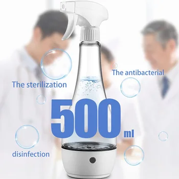 

Portable Disinfection Water Maker Machine Sodium Hypochlorite Generator Spray Bottle 500ml For Travel Home Use