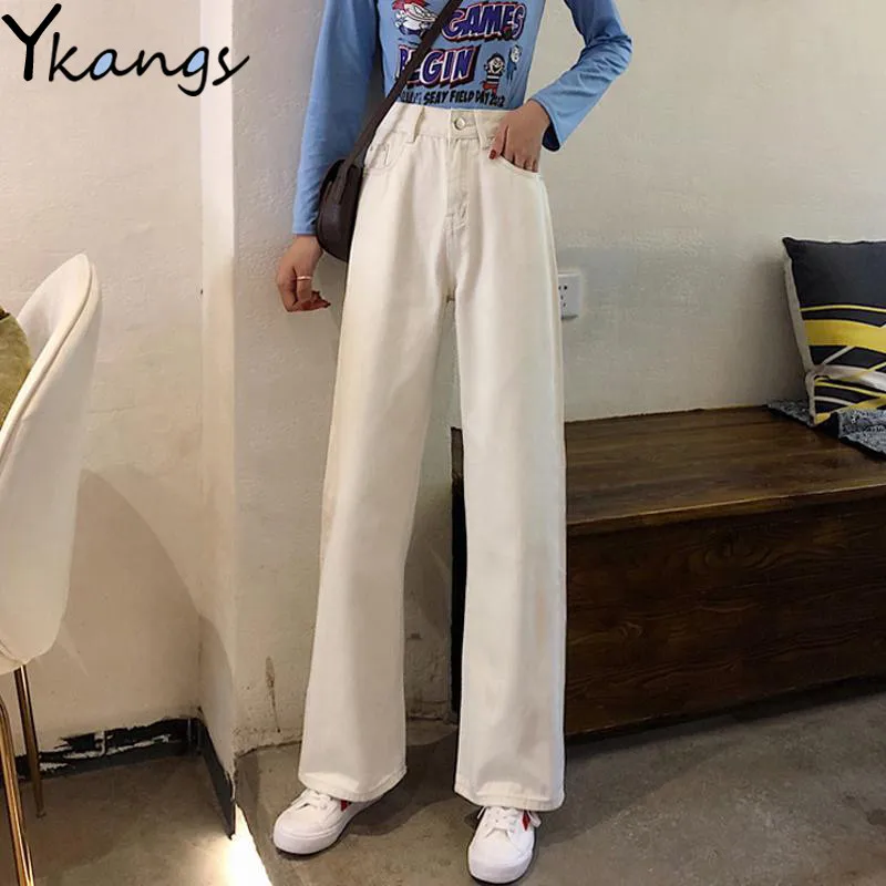 White Jeans for Women Boyfriend Loose High Waist Straight Mom Jeans Office Ladies Casual Wide Leg Denim pants Female Streetwear White Jeans for Women Boyfriend Loose High Waist Straight Mom Jeans Office Ladies Casual Wide Leg Denim pants Female Streetwear
