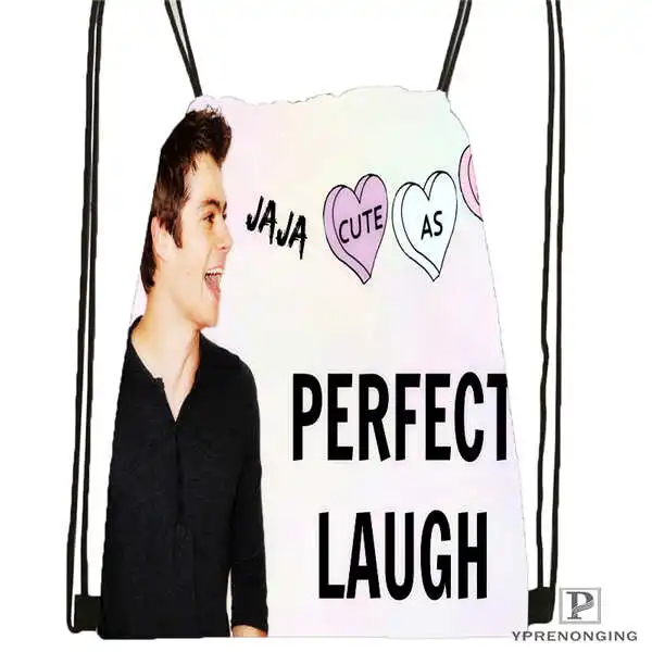 

Custom Dylan O'brien Drawstring Backpack Bag Cute Daypack Kids Satchel (Black Back) 31x40cm#180611-01-26