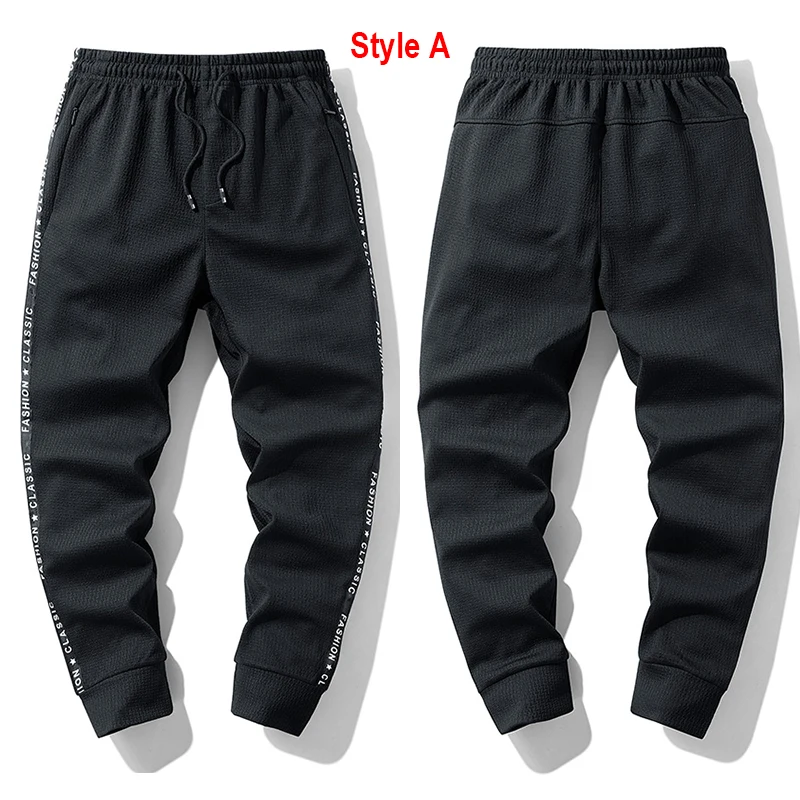 Style A Супер Теплые Зимние флисовые тренировочные штаны, мужские утепленные штаны для бега, мужские уличные длинные штаны, большие размеры 6XL 7XL 8XL - Цвет: Style A