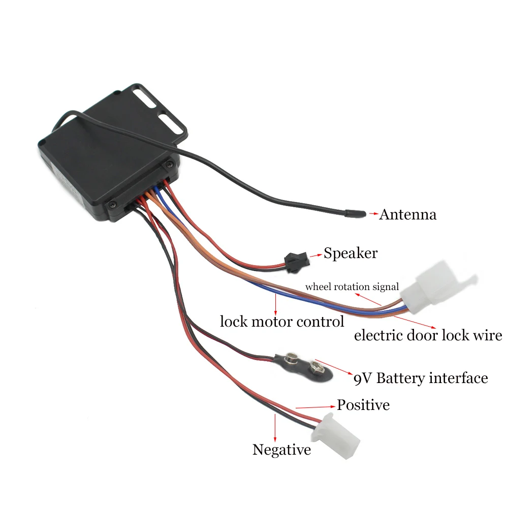 Motorcycle Alarm Accessories 36v 48v 60v 72v Electric Bike Motorcycle Alarm Security System Two 2 Way Vibration Alarm Theft Protection Remote Start