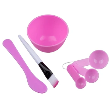 

DIY Homemade Mask Bowl Spoons Brush Appliances Set Pink