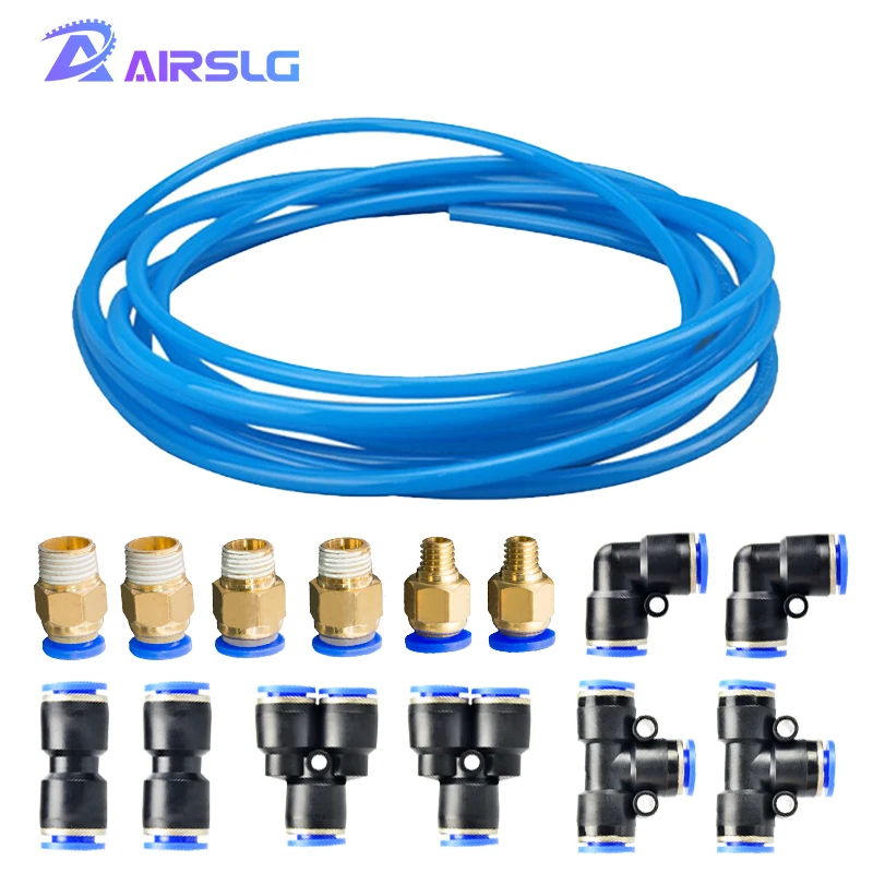 

10m pneumatic hose pu pipe 4 * 2.5 mm air tube compressor hose Air tool PU Tube Kit Blue Orange transparent black pneumatic pipe