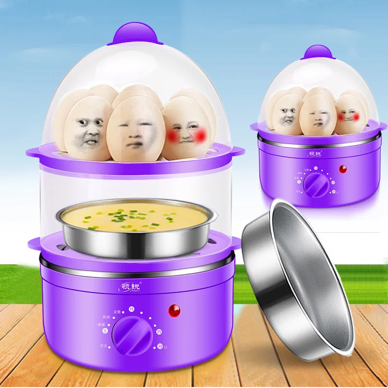 

Manufacturers on Behalf of Sharp Collar Smart Timing Automatic Power-off Double Layer Steamed Egg Custard Egg Boiler Breakfast M